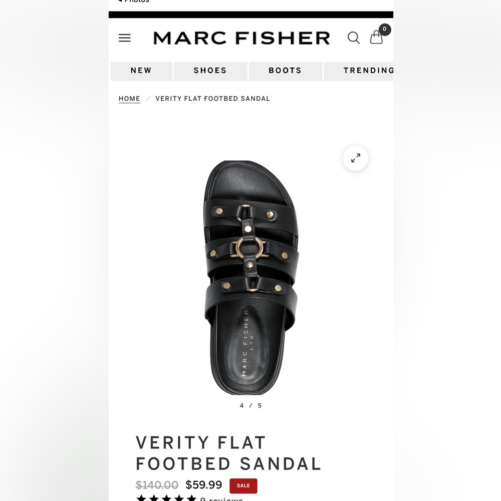 NWOT Marc Fisher Black Sandals
